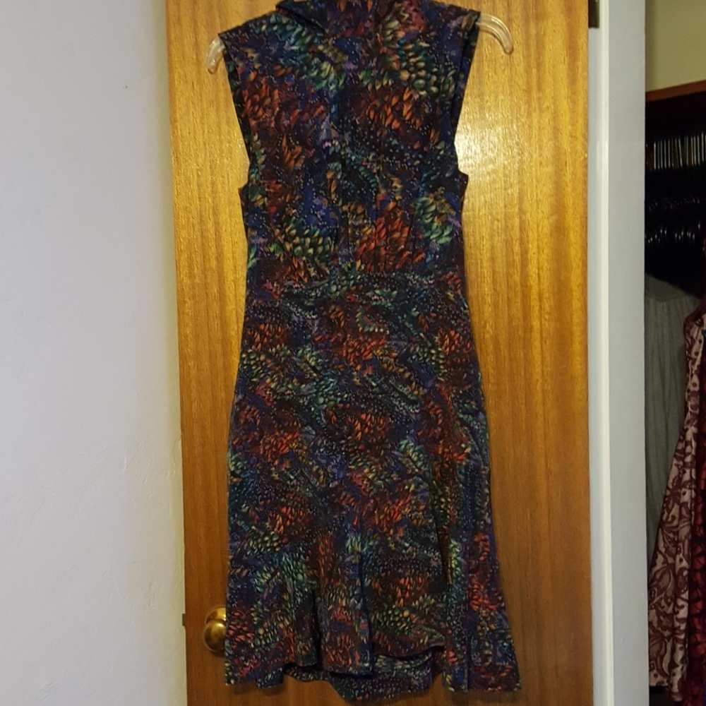 Saloni Tie Back Silk Dress
